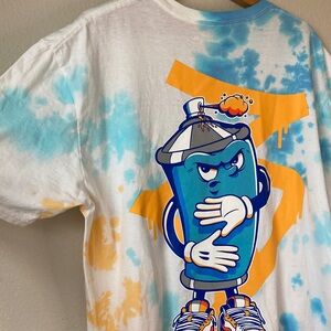 Zeds Dead "Lil Bombz" Band graffiti cartoon tie-dye t-shirt Tee LTD Release 2022